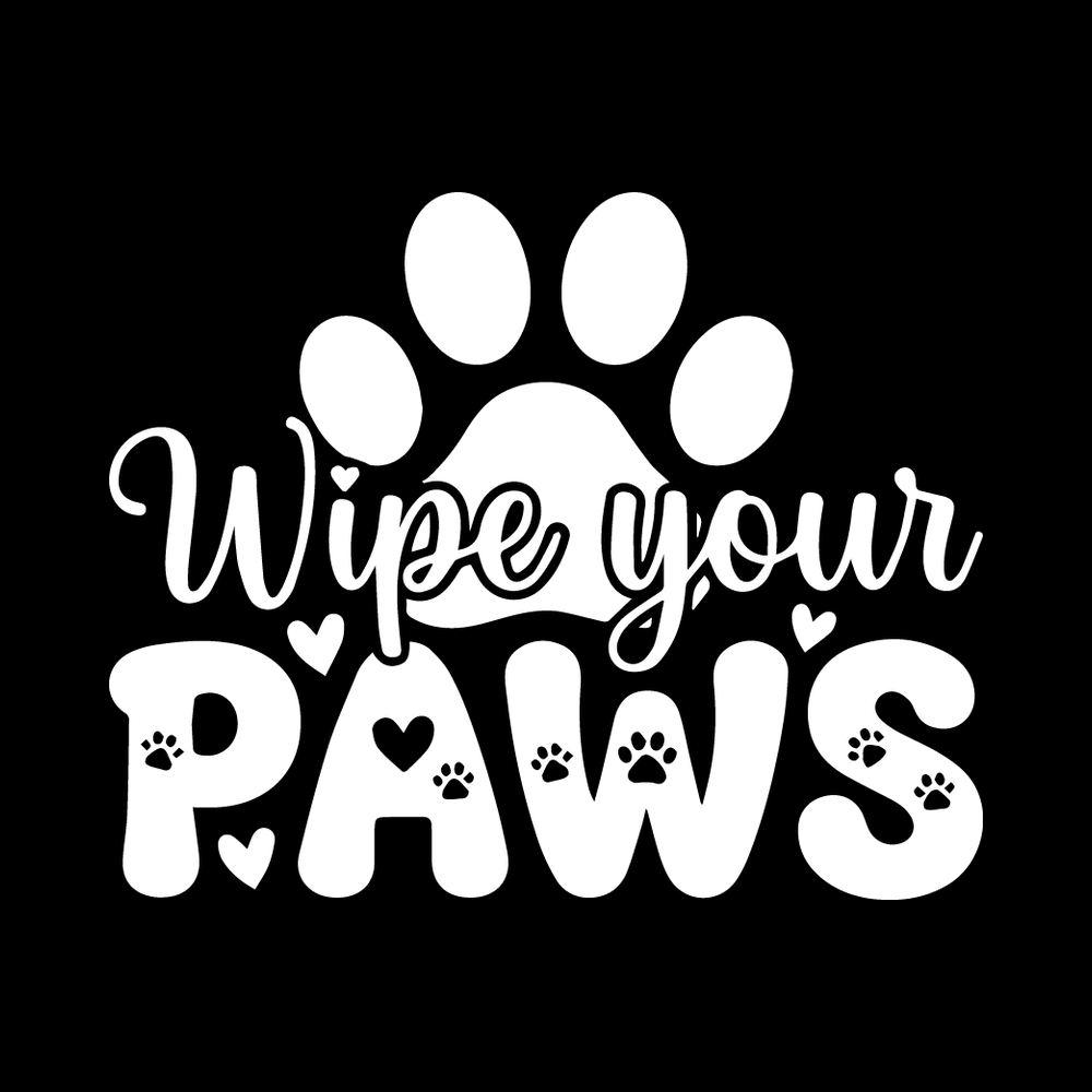 Wipe Your Paws Vinyl Decal Sticker