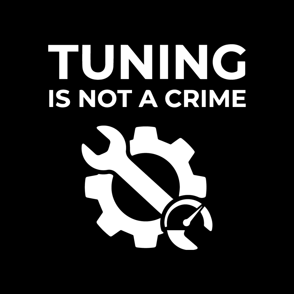 Tuning Is Not A Crime Vinyl Decal Sticker
