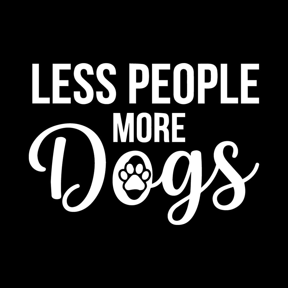 Less People More Dogs Vinyl Decal Sticker