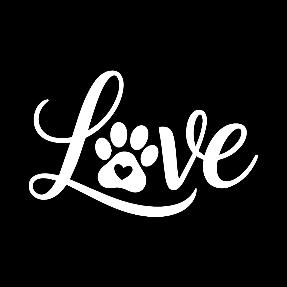 Love Paw Vinyl Decal Sticker