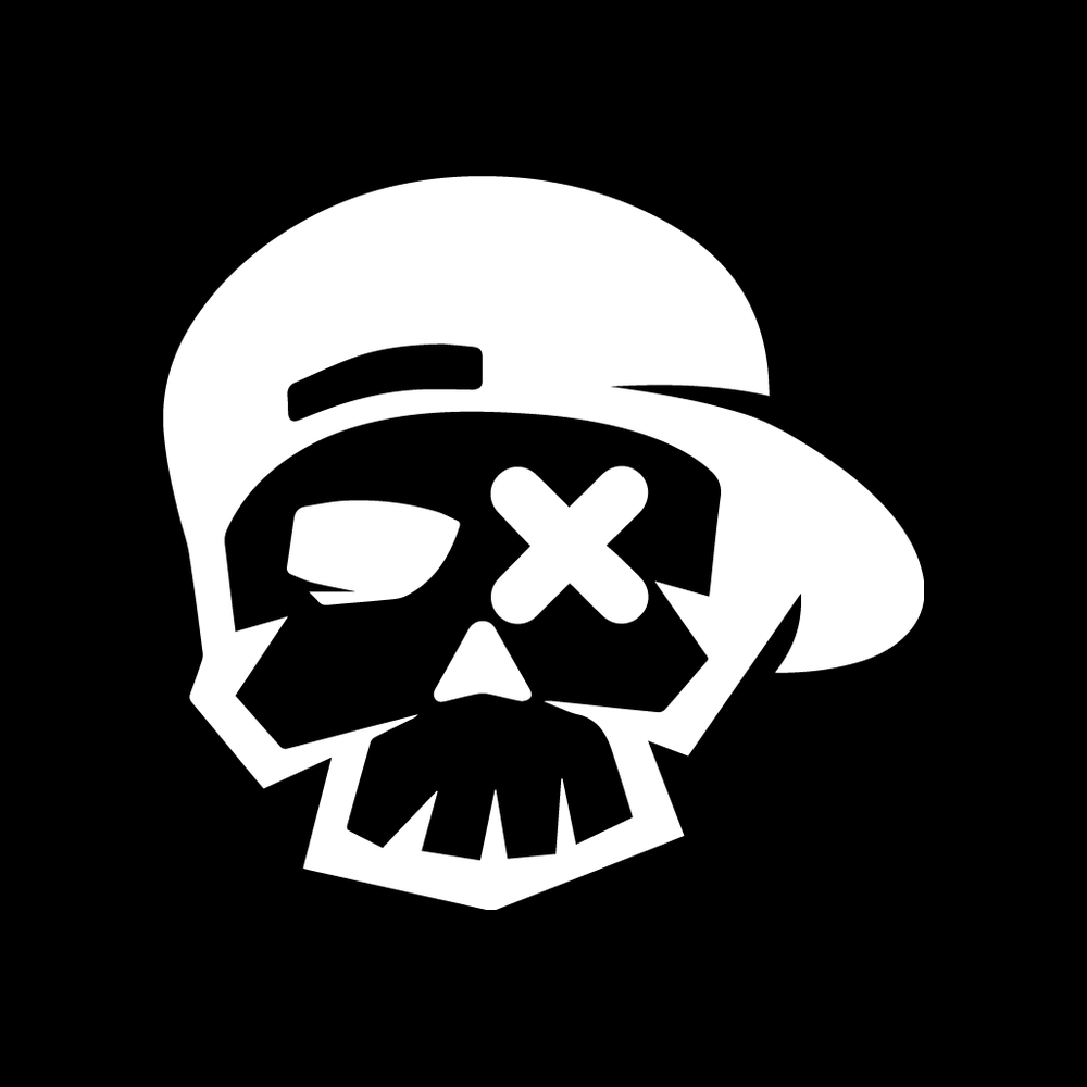Skull With Cap Vinyl Decal Sticker