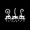 Three Cats Vinyl Decal Sticker