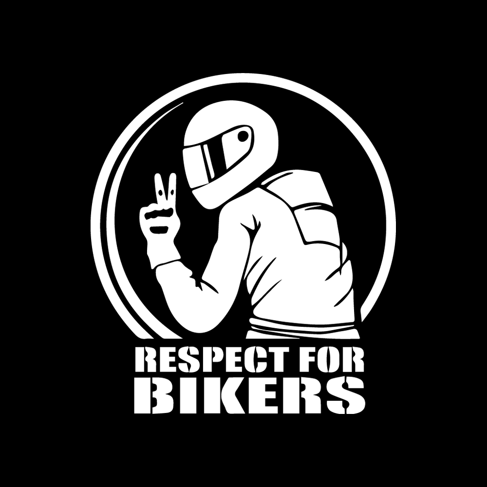 Respect For Bikers Vinyl Decal Sticker