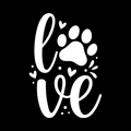 Love Paw Heart Vinyl Decal Sticker