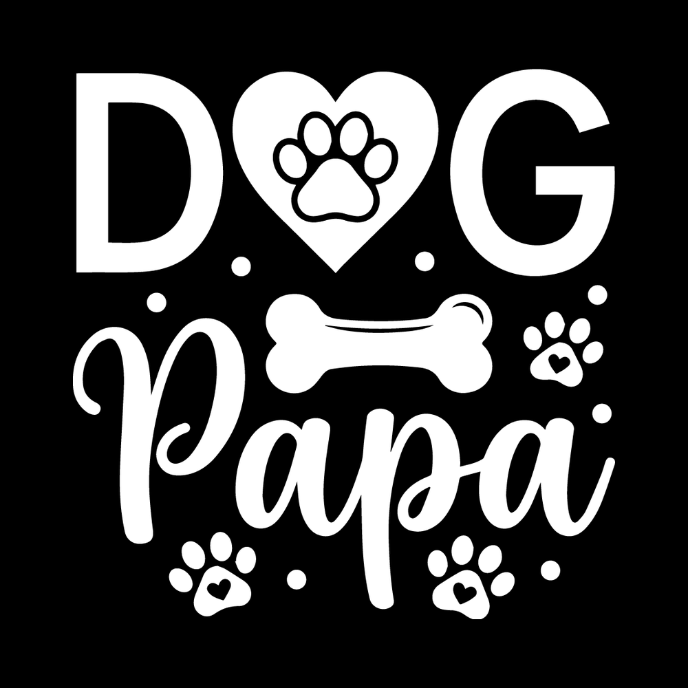 Dog Papa Vinyl Decal Sticker