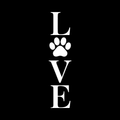 Love Paw Vinyl Decal Sticker