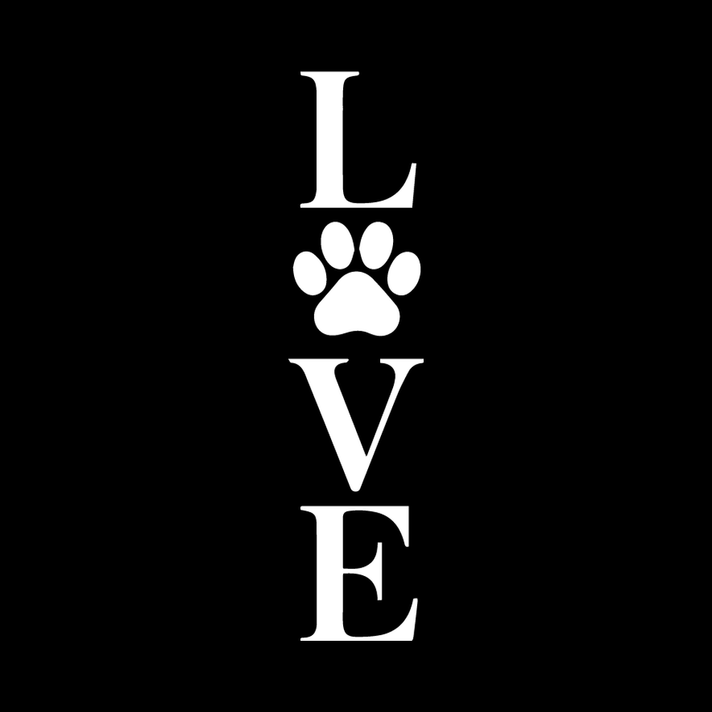 Love Paw Vinyl Decal Sticker