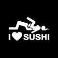 I Love Sushi Vinyl Decal Sticker