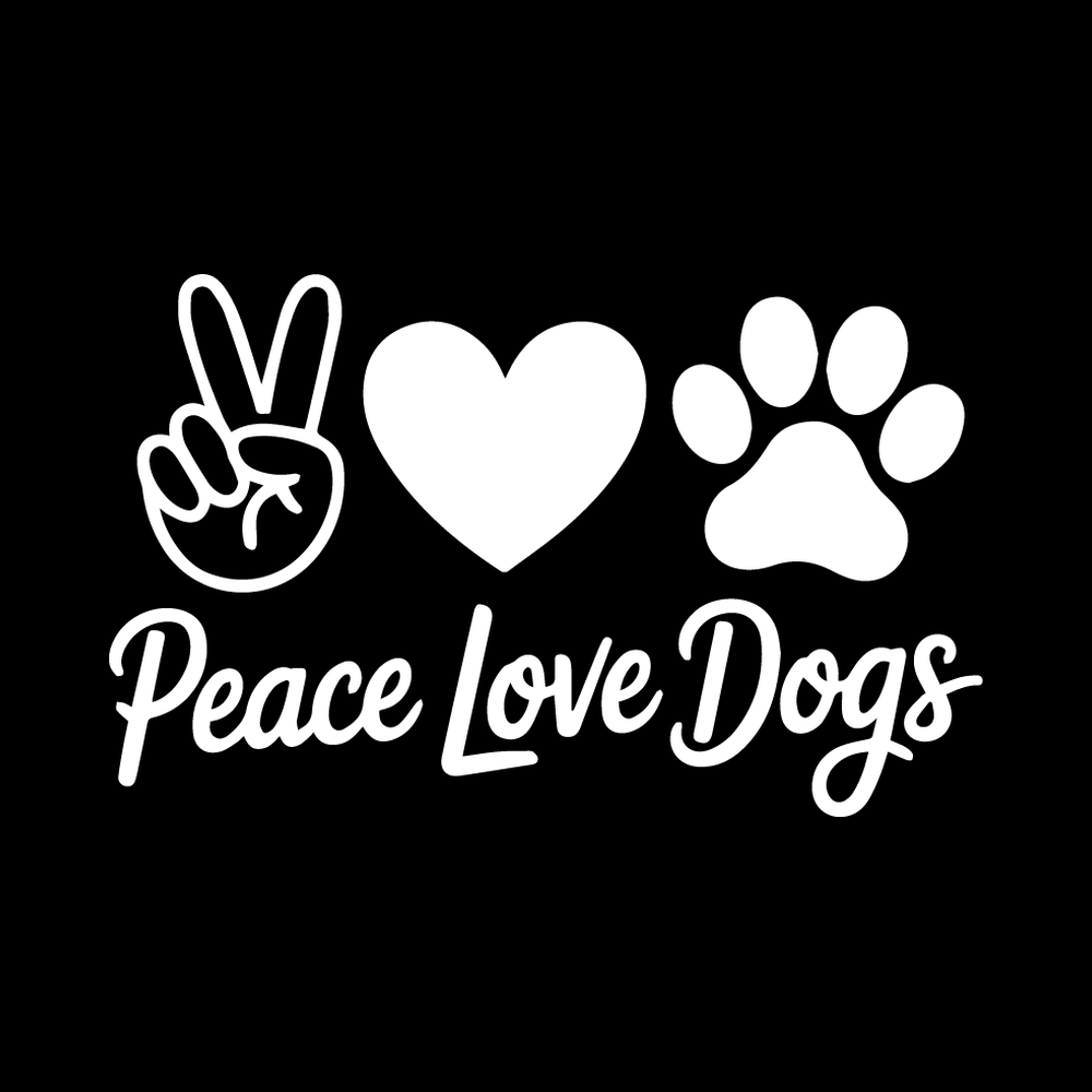 Peace Love Dogs Vinyl Decal Sticker