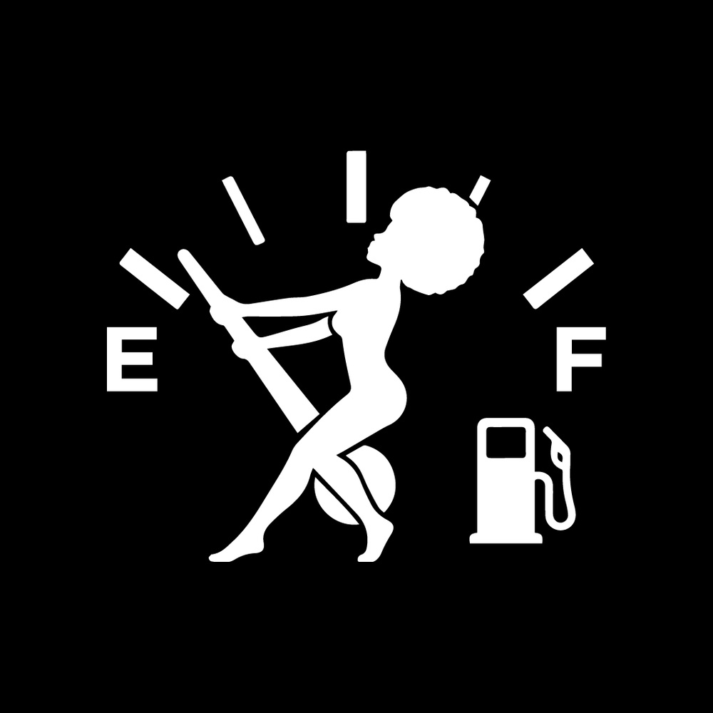 Empty To Full Gauge Vinyl Decal Sticker