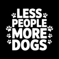 Less People More Dogs Vinyl Decal Sticker