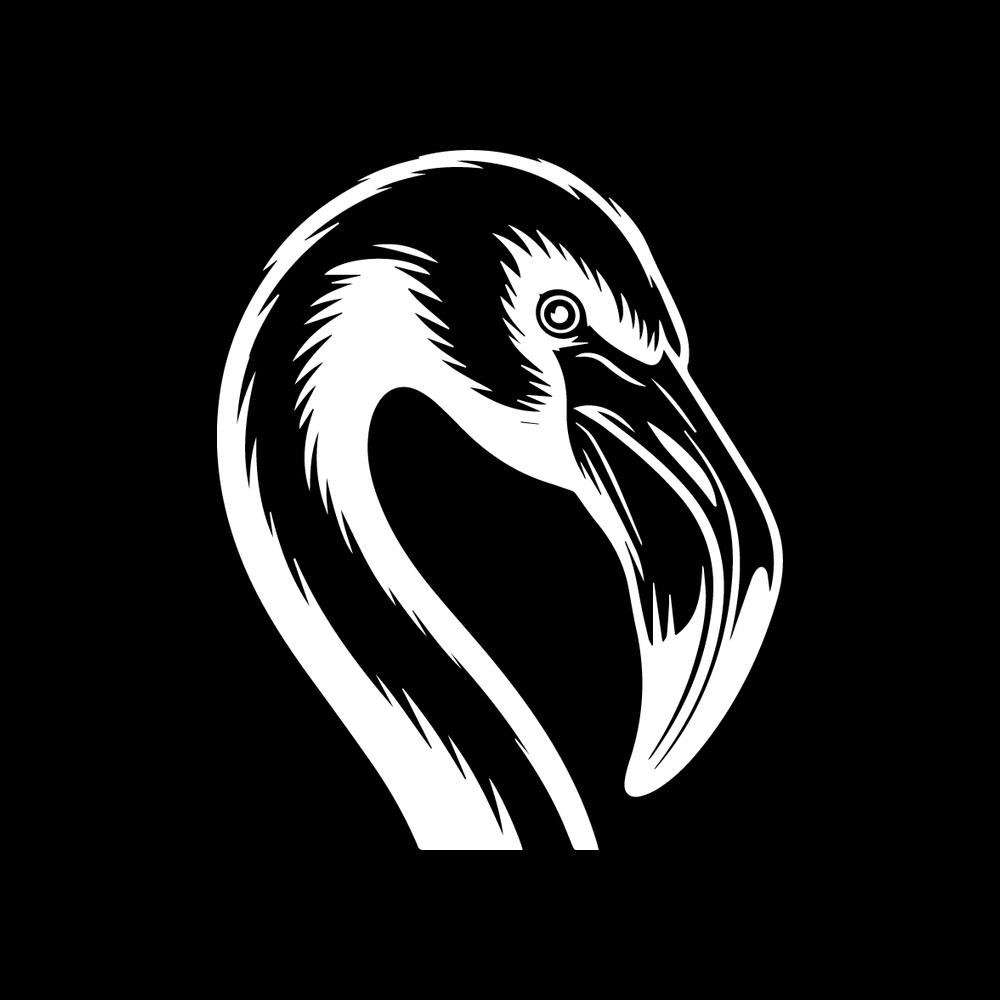 Flamingo Head Vinyl Decal Sticker
