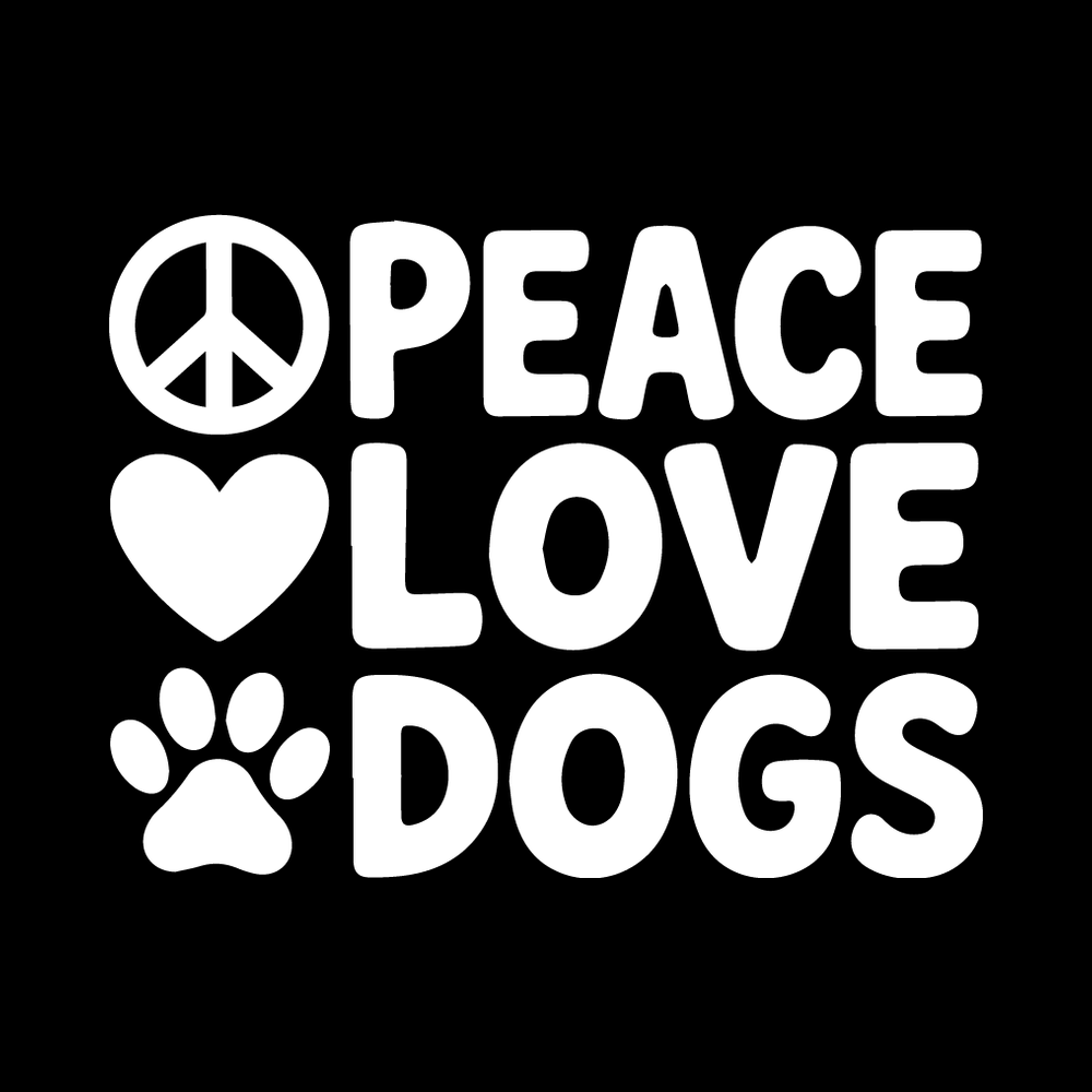 Peace Love Dogs Vinyl Decal Sticker