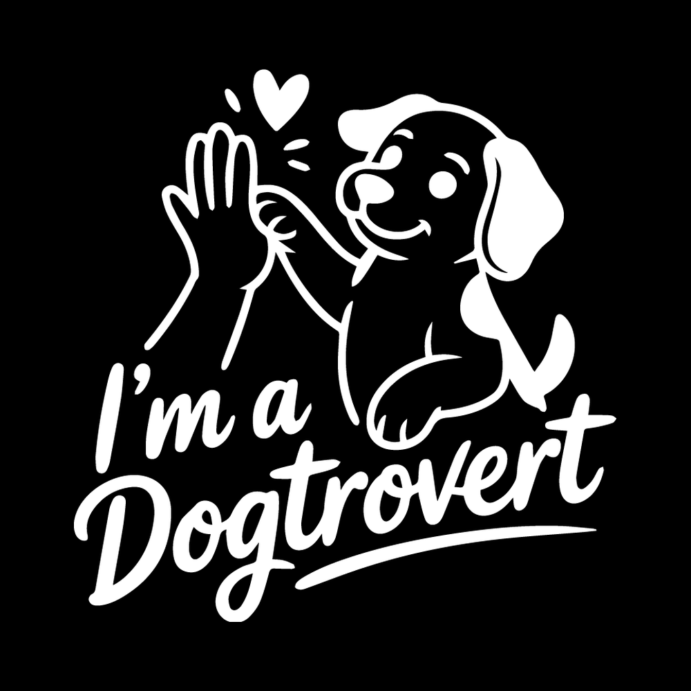 I'm A Dogtrovert Vinyl Decal Sticker