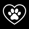 Dog Paw Heart Vinyl Decal Sticker