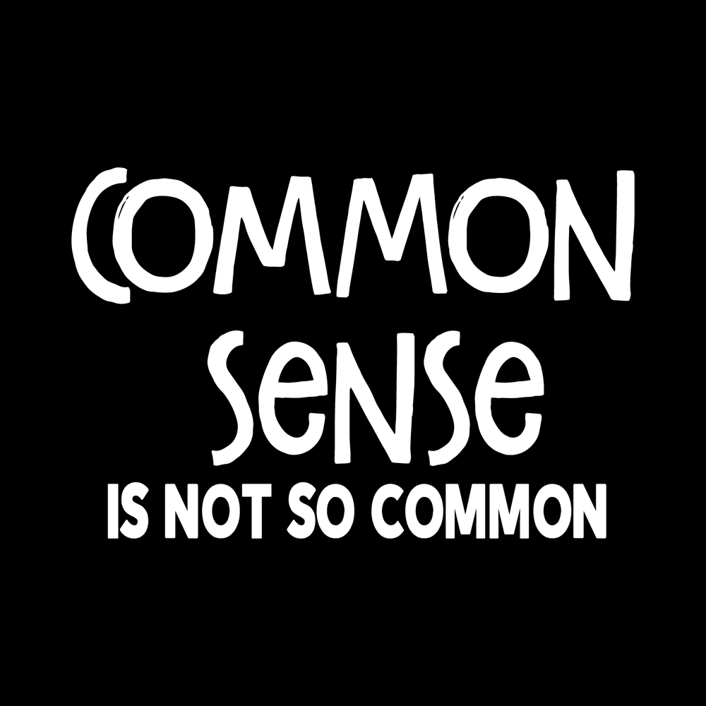 Commonsense Is Not So Common Vinyl Decal Sticker