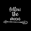 Follow The Moon Vinyl Decal Sticker