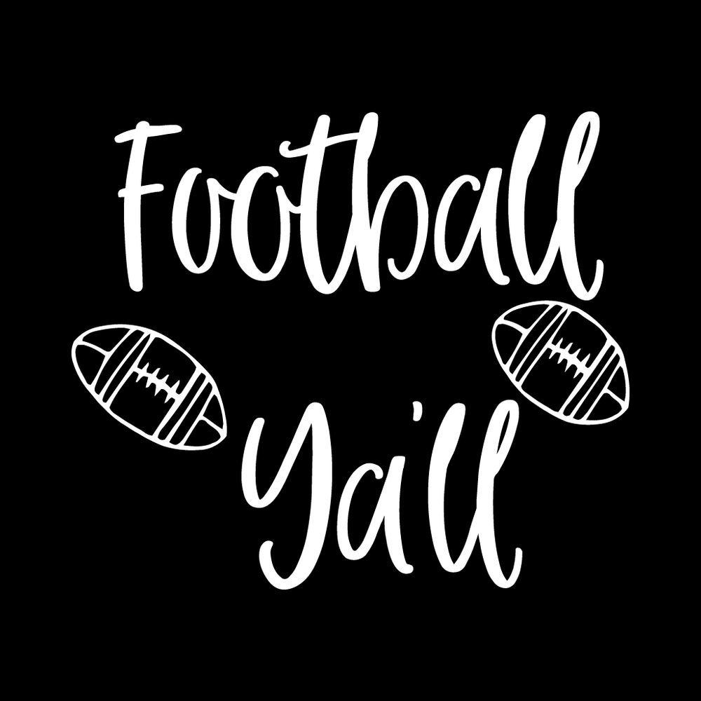 Football Yall Vinyl Decal Sticker