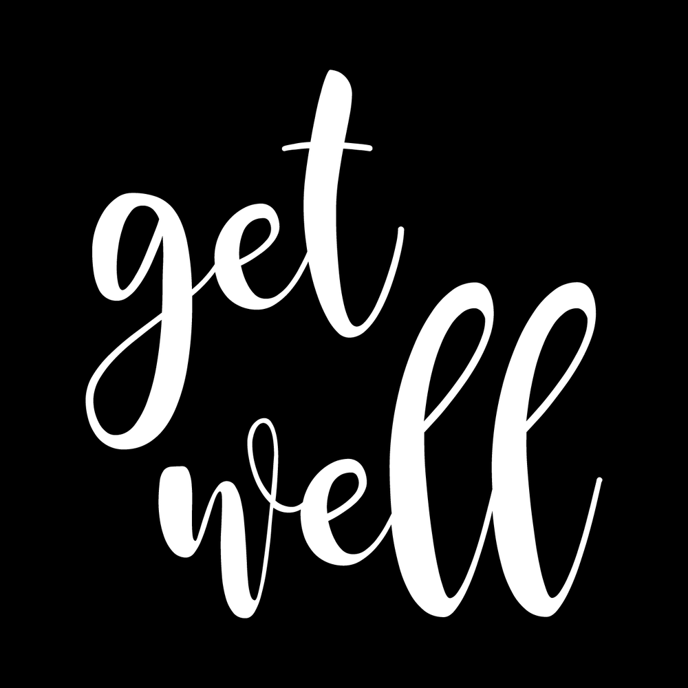 Get Well Vinyl Decal Sticker