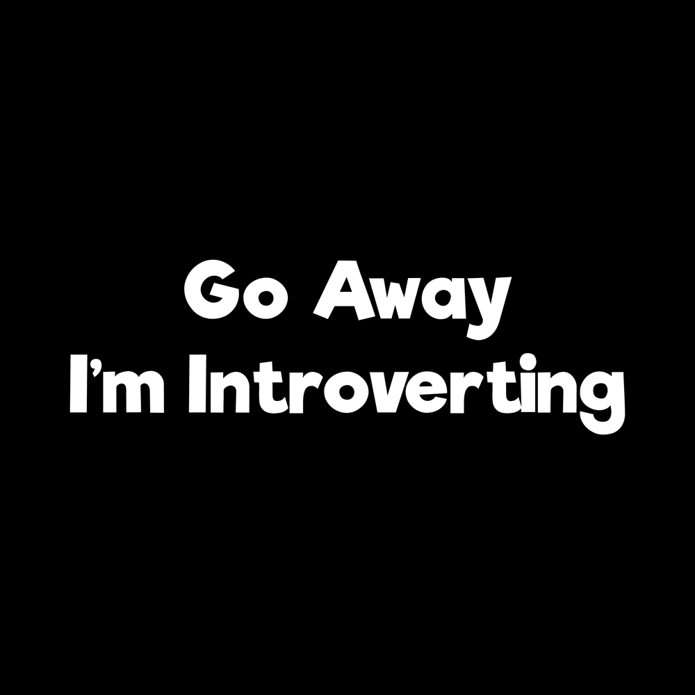 Go Away Im Introverting Vinyl Decal Sticker