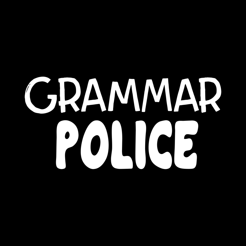 Grammar Police Vinyl Decal Sticker