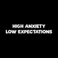 High Anxiety Low Expectations Vinyl Decal Sticker