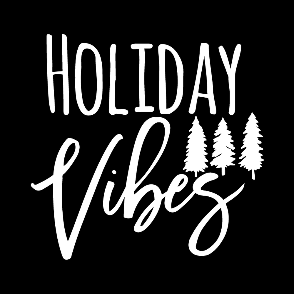 Holiday Vibes Vinyl Decal Sticker