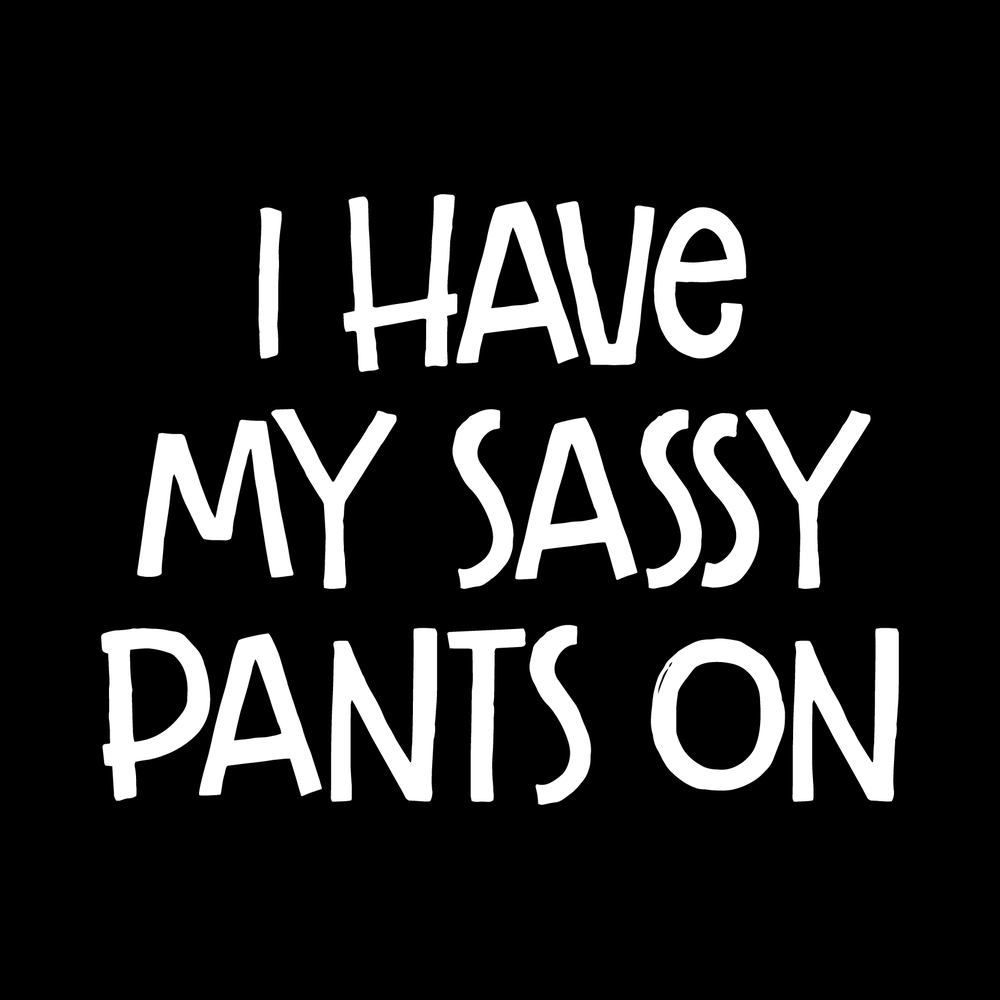 I Have My Sassy Pants On Vinyl Decal Sticker