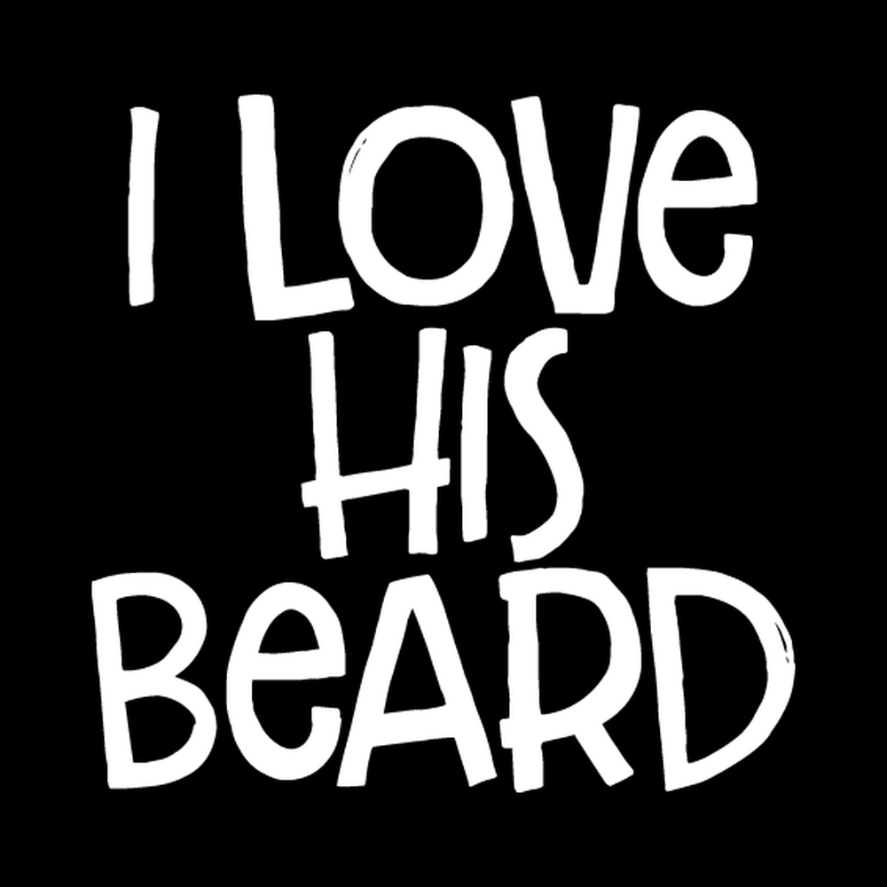 I Love His Beard Vinyl Decal Sticker