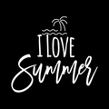 I Love Summer Vinyl Decal Sticker