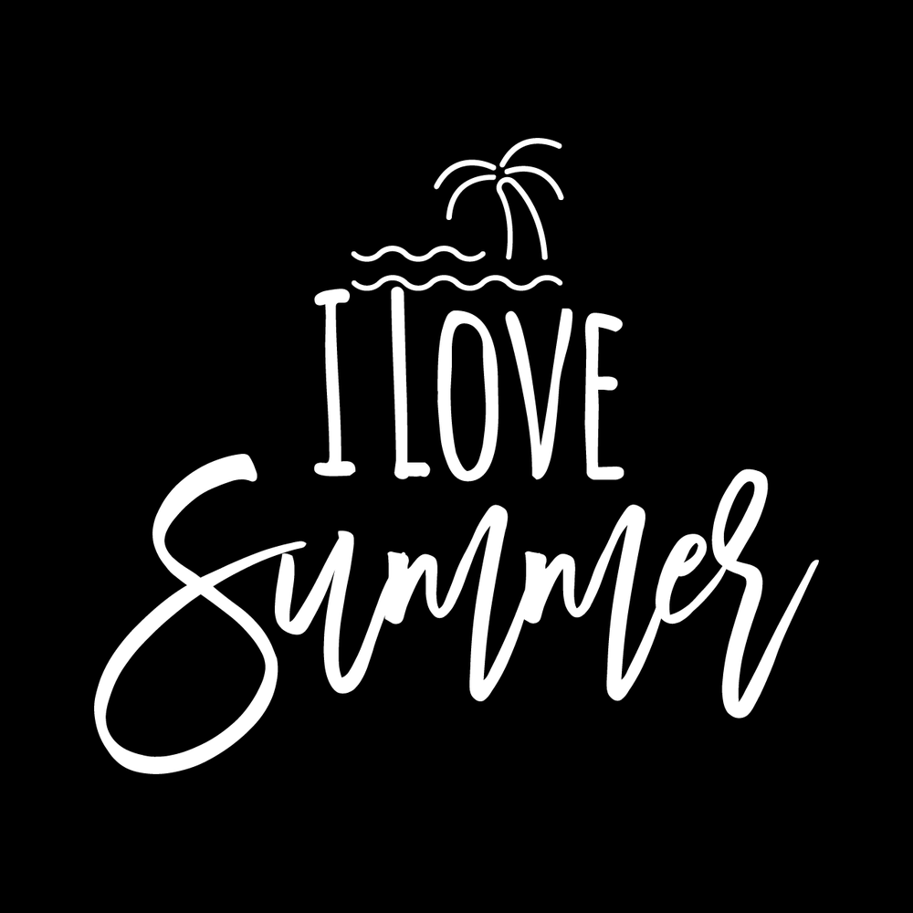 I Love Summer Vinyl Decal Sticker