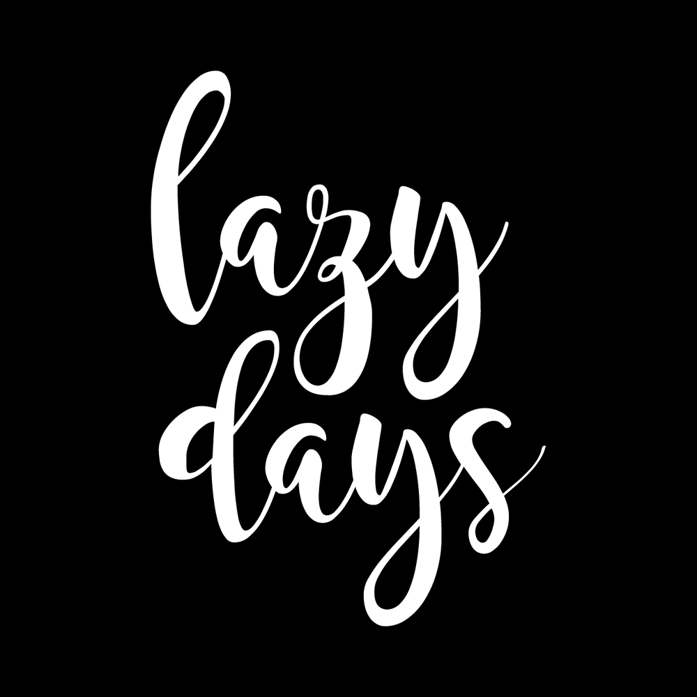 Lazy Days 1 Vinyl Decal Sticker