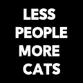 Less People More Cats Vinyl Decal Sticker