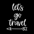 Lets Go Travel Vinyl Decal Sticker