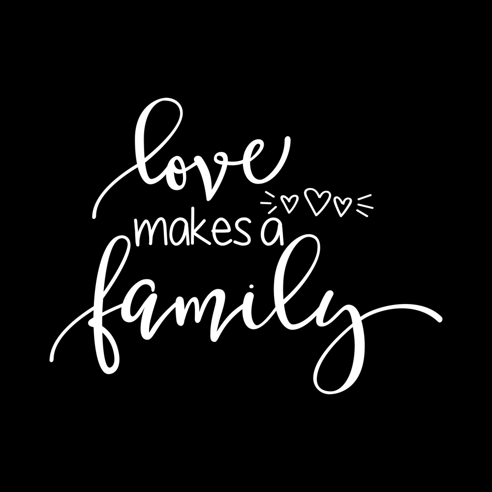 Love Makes A Family Vinyl Decal Sticker