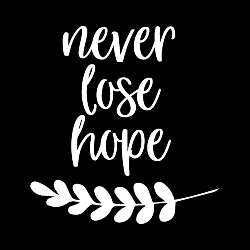Never Lose Hope Vinyl Decal Sticker