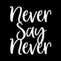 Never Say Never Vinyl Decal Sticker