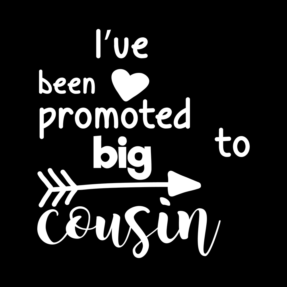 Promoted To Big Cousin Vinyl Decal Sticker