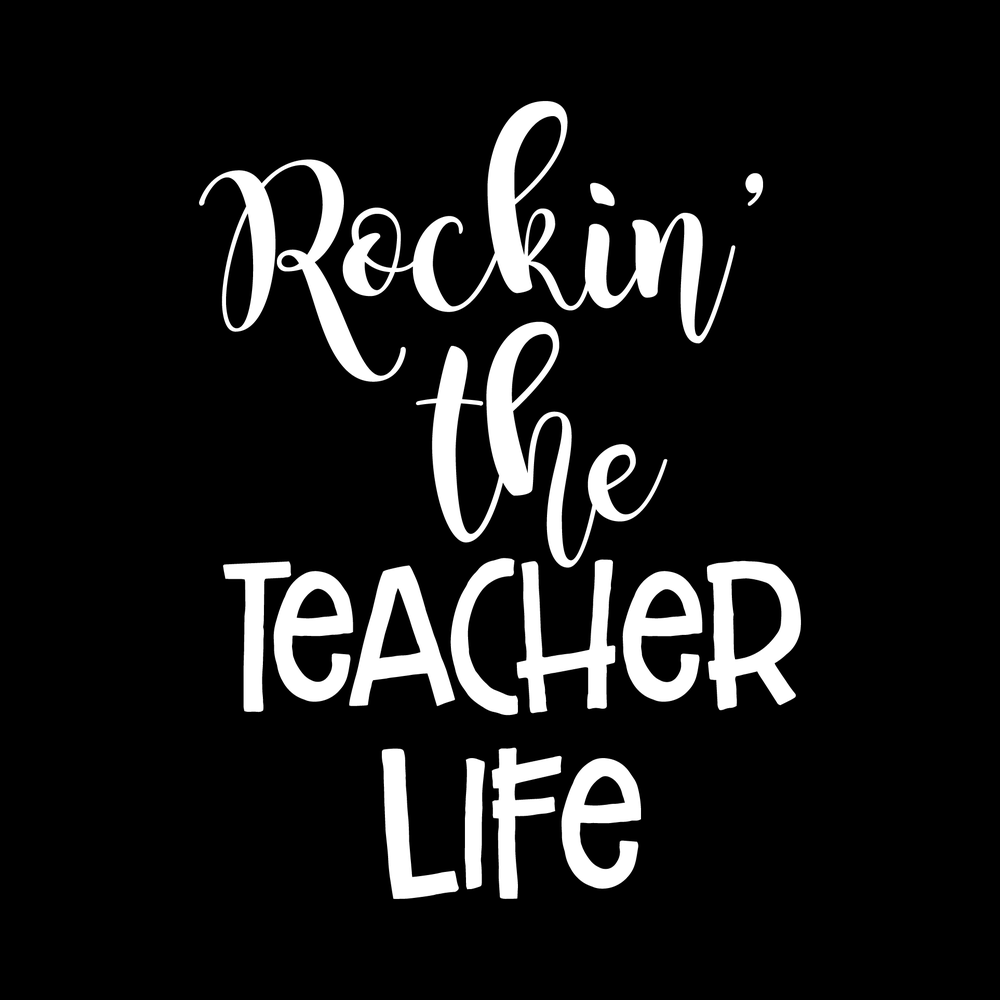 Rock In The Teacher Life Vinyl Decal Sticker