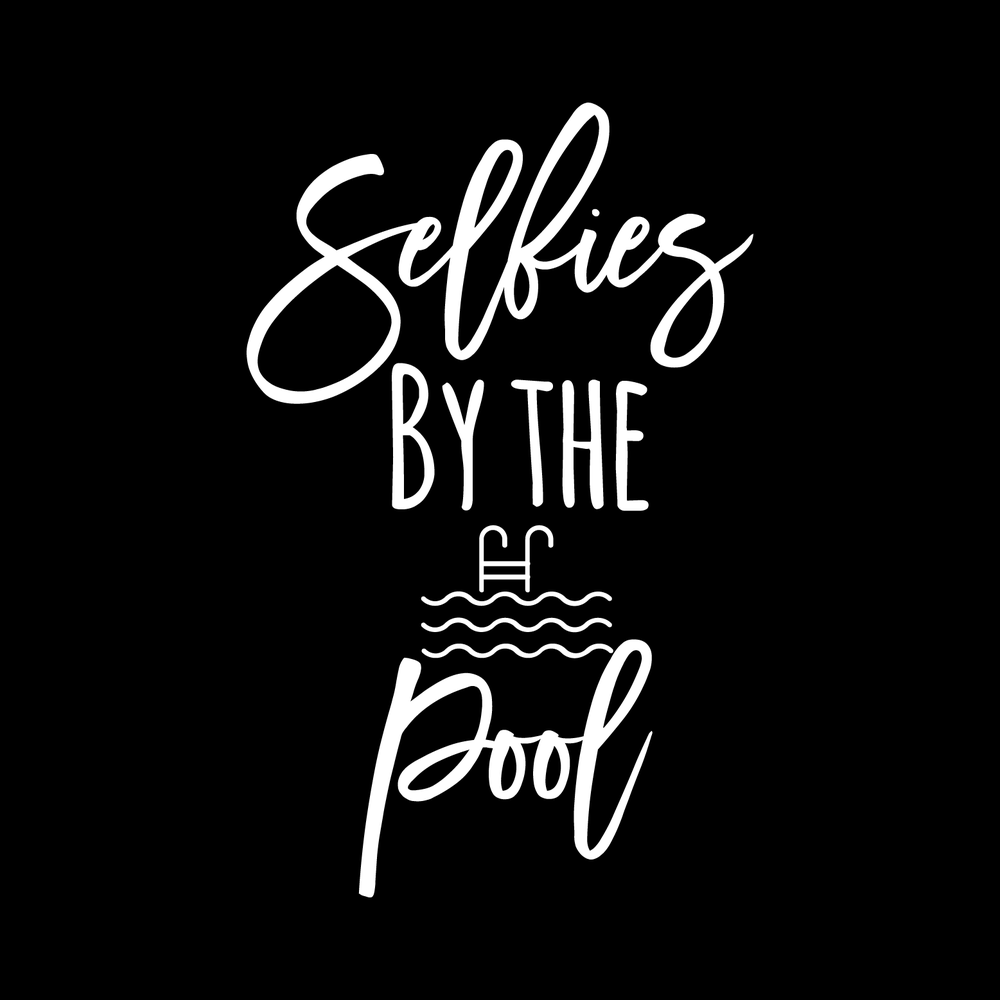 Selfies By The Pool Vinyl Decal Sticker