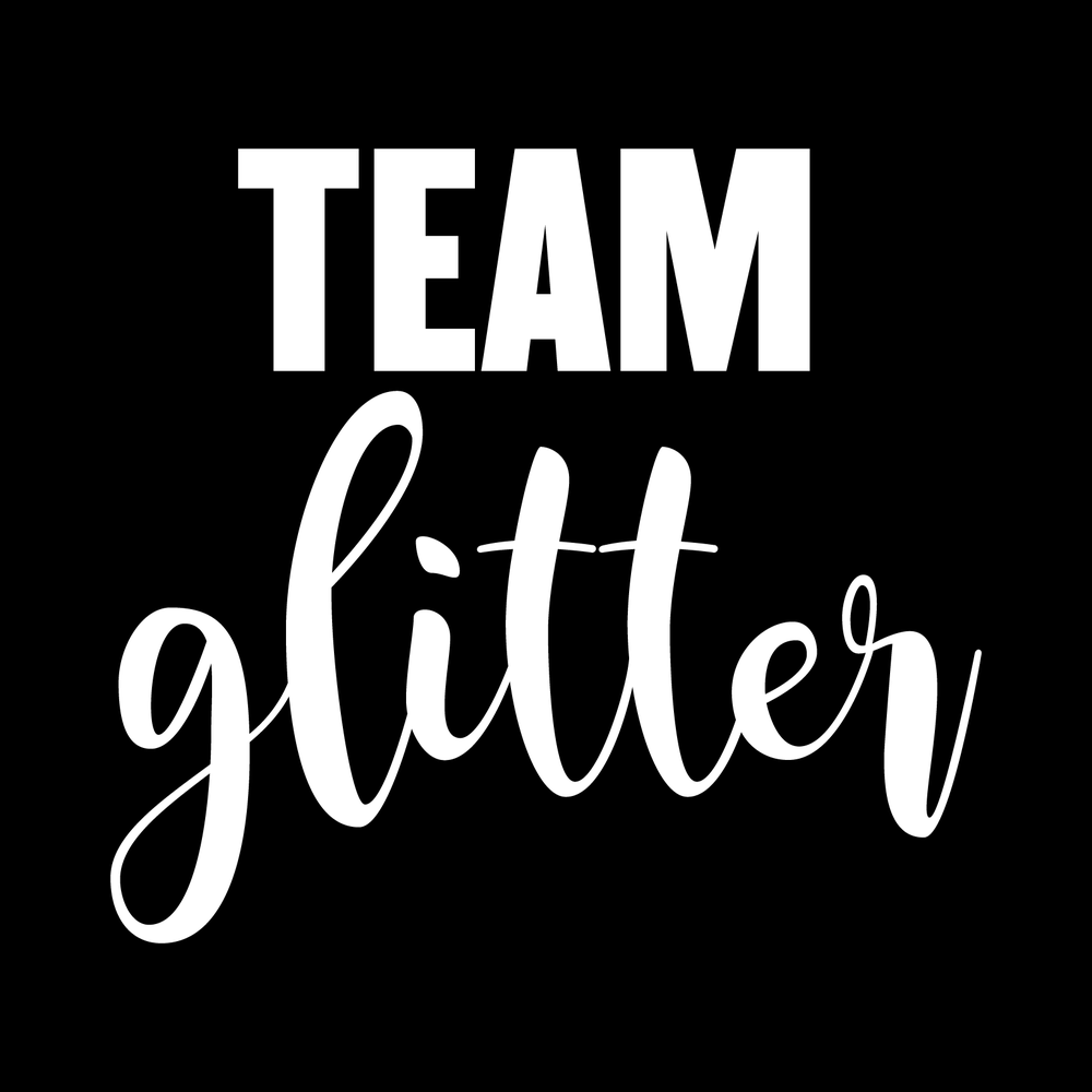 Team Glitter Vinyl Decal Sticker