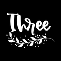 Three Vinyl Decal Sticker