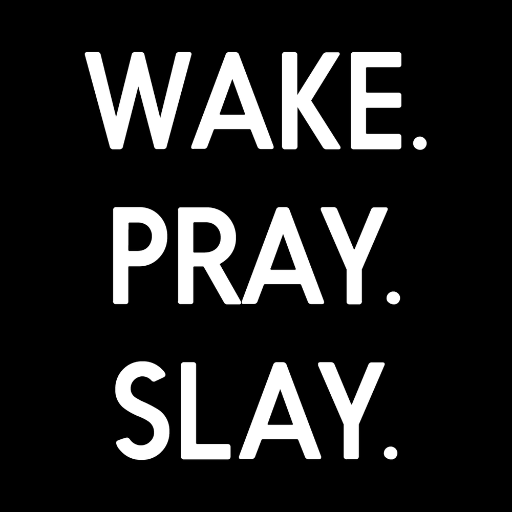 Wake Prays Lay Vinyl Decal Sticker