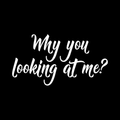 Why You Looking At Me Vinyl Decal Sticker