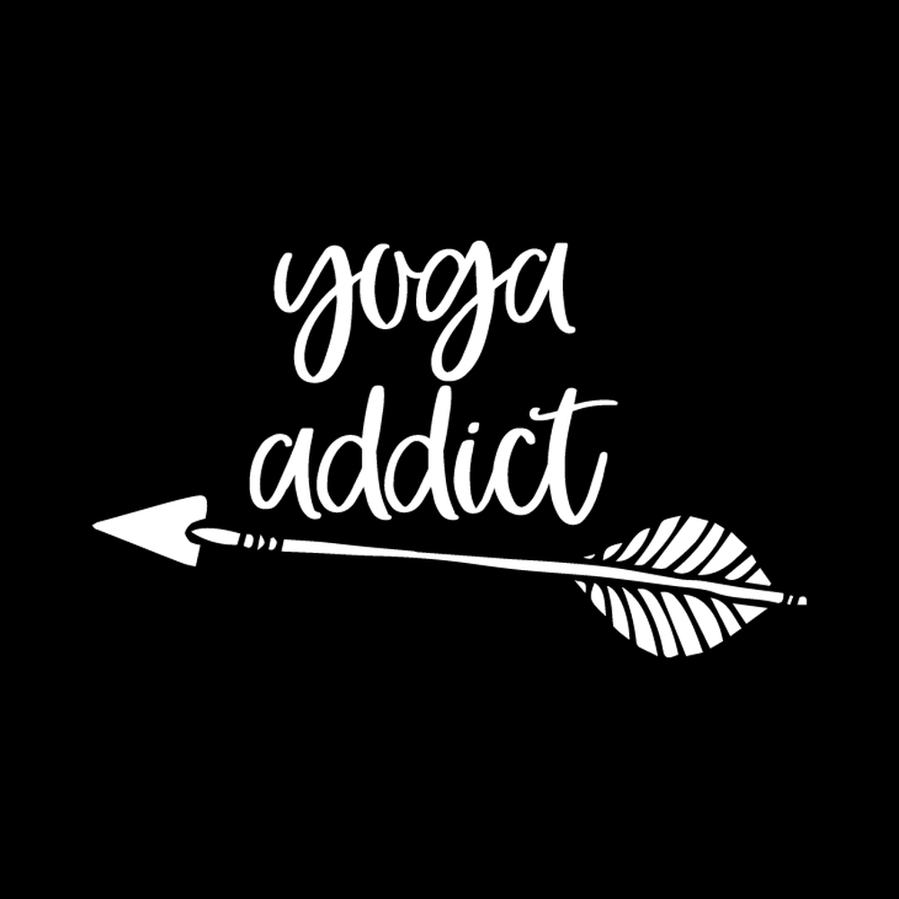 Yoga Addict Vinyl Decal Sticker